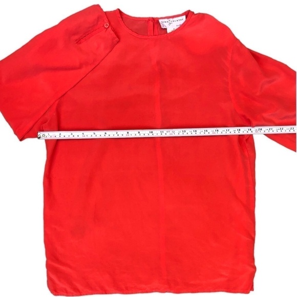 Elegant Orange Long Sleeve Blouse - Picture 5 of 6